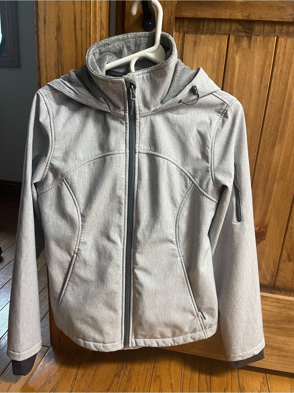 Free Country Light Gray Hooded Softshell Jacket
